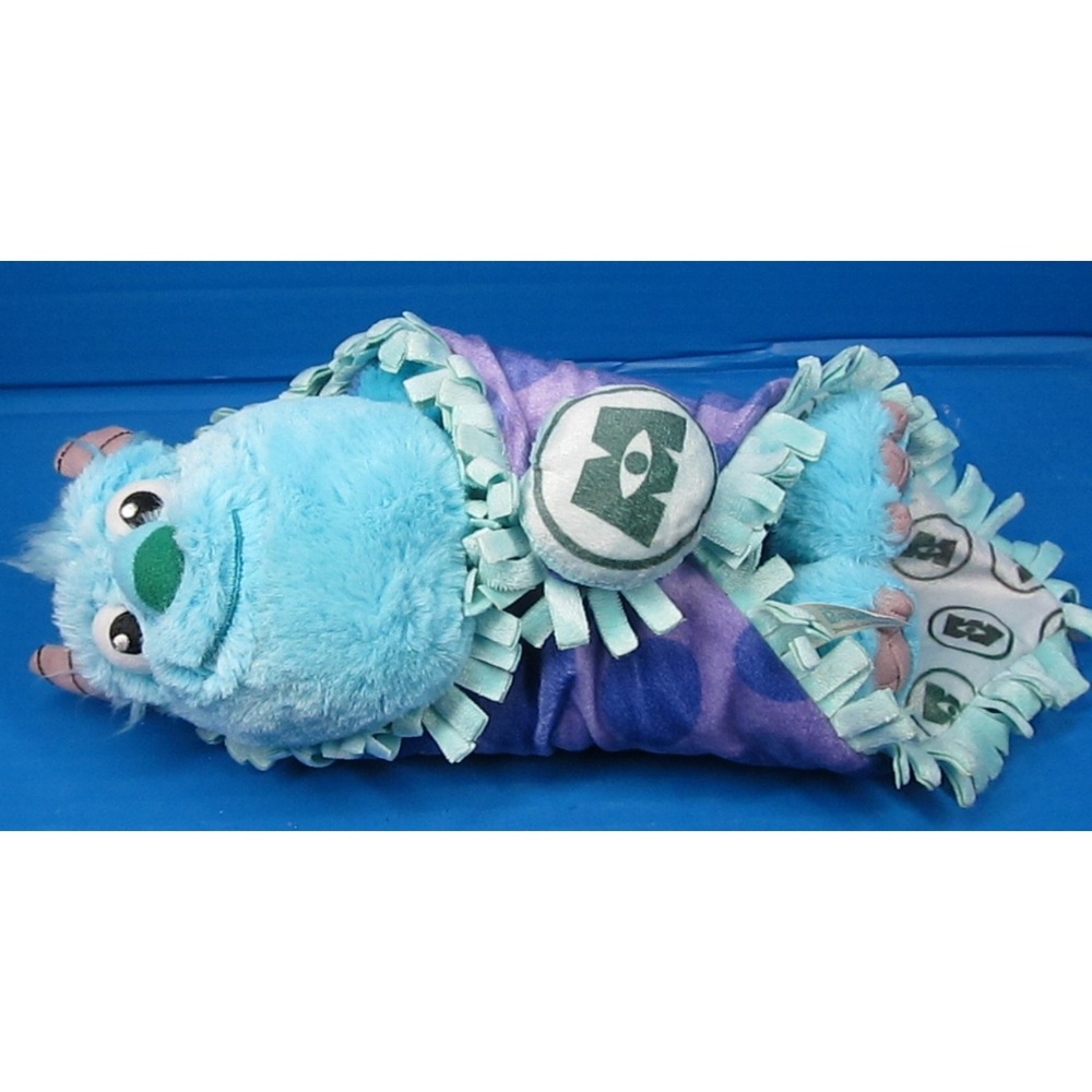 Disney Babies Monsters, Inc. Sully 12" Stuffed Toy Plush with Lovey Blanket